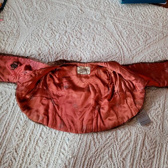 Vtg Brown Fur Shrug stole Jacobs Hamburg NY Monogram - Picture 4 of 7